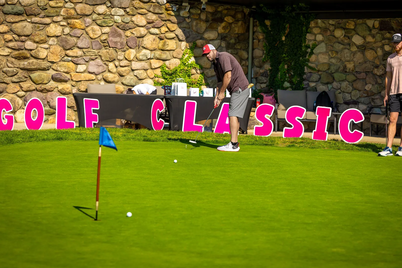 The putting green during the Classic